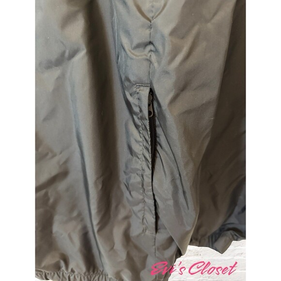 Acuity Mens Black Pullover Windbreaker Golf Rain Jacket 1/4 zip Hidden Hood Sz M - Picture 10 of 15